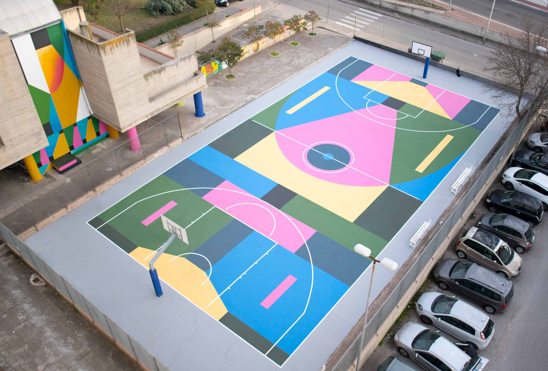 Opera murale Basketcourt a Matera